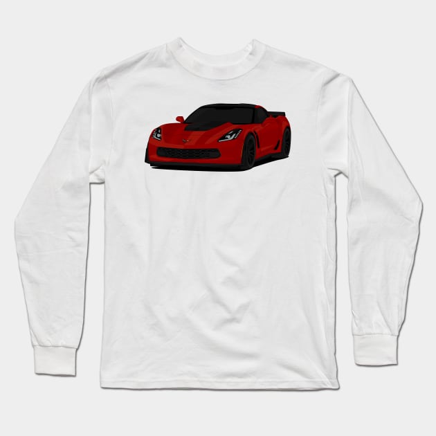 Z06 DARK-RED Long Sleeve T-Shirt by VENZ0LIC